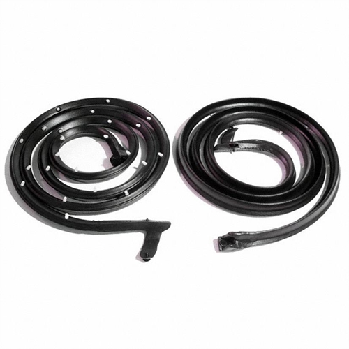 Door Seals with Clips and Molded Ends. For 2-Door Hardtops and Convertibles. Replaces OEM #4474550/1
